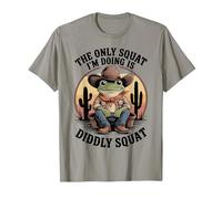 Country Cowboy Frog Rodeo Cowgirl Funny Western Diddly Squat T-Shirt, Men, Slate Grey, Small