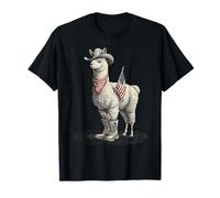 Country Cowboy Llama Vintage Rodeo Cowgirl Western Alpaca T-Shirt