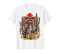 Country Cowboy Raccoon Rodeo Cowgirl Funny Western Texas T-Shirt