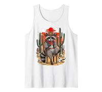Country Cowboy Raccoon Rodeo Cowgirl Funny Western Texas Tank Top