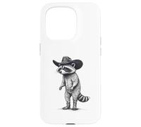 Country Cowboy Raccoon Rodeo Funny Western Texas Animal Case for iPhone 15 Pro