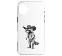 Country Cowboy Raccoon Rodeo Funny Western Texas Animal Case for iPhone 16 Plus