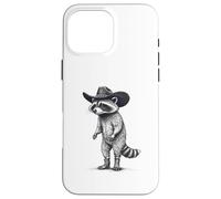 Country Cowboy Raccoon Rodeo Funny Western Texas Animal Case for iPhone 16 Pro Max