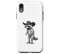 Country Cowboy Raccoon Rodeo Funny Western Texas Animal Case for iPhone XR