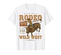 Country Cowboy Western Cowgirl Texas Wild Bull Rodeo Show T-Shirt