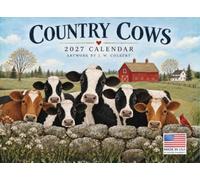 Country Cows 2027 Calendar Monthly | Folk Art Cow & Farm Animal Wall Calendar