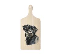 Country Creation Small Paddle Chopping Board - Black Labrador - Size: Small