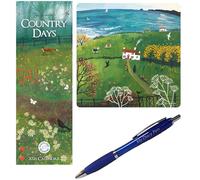 Country Days Jo Grundy 2026 Slim Calendar with Jo Grundy Card Collection - Autumn Beside the Sea