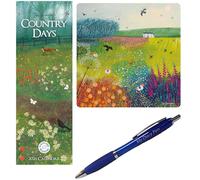Country Days Jo Grundy 2026 Slim Calendar with Jo Grundy Card Collection - Midsummer Meadow