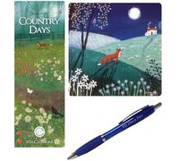Country Days Jo Grundy 2026 Slim Calendar with Jo Grundy Card Collection - On Top of Midnight Hill