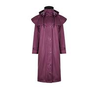 Country Estate Sandringham Ladies Full Length Waterproof Coat - Plum - 10