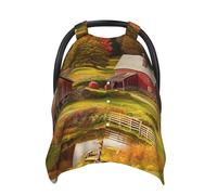 Country Farm Baby Car Seat Canopy Cover, Multi Use Breathable Nursing Breastfeeding Covers for Mom Soft Stroller Sun Shade Newborn Shower Gift