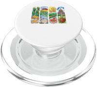 Country Farm Fair Baseball Americana Art PopSockets PopGrip for MagSafe