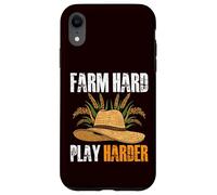 Country - Farm Hard Play Harder Case for iPhone XR