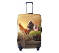 Country Farm Morning Rooster Travel Luggage Covers - Elasticity Suitcase Covers Protector for Luggage 18-32 Inch