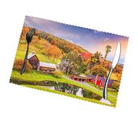 Country Farm Print Anti-Oil Heat-Resistant Placemat 12x18in (Set Of 6) - Elegant, Durable, Diy Custom Print Dining Table Décor