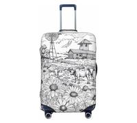 Country Farm Scene Travel Luggage Covers - Elasticity Suitcase Covers Protector for Luggage 18-32 Inch