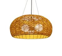 Country Farmhouse Vintage Ceiling Pendant Lighting Personalized Bird's Nest Twine Hanging Lamp 3 Lights Rural Pendant Lamp Kit Southeast Asia Style Bar Lighting Fixture