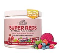 Country Farms Super Reds Energizing Polyphenol Superfood, Antioxidants, Drink Mix, 20 Servings
