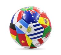 Country Flag Soccer Ball Size 5 Multi Country Flags Design Training Ball for Team Practice Club Games Soccer Fan Gifts