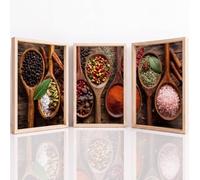 Country Food 3 Pcs Canvas Wall Art, Prints for Walls