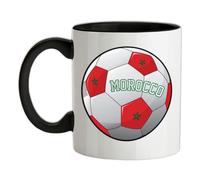 Country Football Morocco Ball - 11oz - Ceramic Two-Tone Mug for Coffee/Tea - Black/White - One Size
