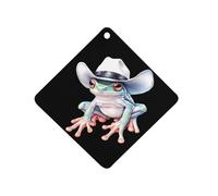 Country Frog Cute Car Air Fresheners Long Lasting Scent Car Mirror Hanging Scented Cards Tablets Rhombus