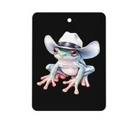 Country Frog Cute Car Air Fresheners Long Lasting Scent Car Mirror Hanging Scented Cards Tablets Square