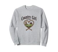 Country Girl At Heart Rustic Farm Cowgirl Sweatshirt, Adult Unisex, Heather Grey, L