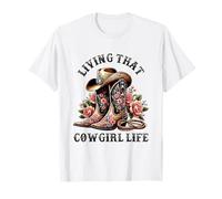 Country Girls Rodeo Woman Kids Living That Cowgirl Life T-Shirt