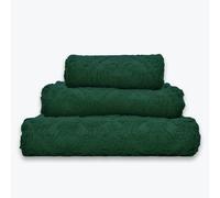 Country House Jacquard Bath Towel Allure Bath Fashions Dark Green Bath Towel