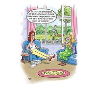 Country Humour Birthday Card - The New Shoes!