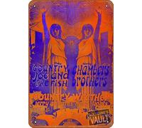 Country Joe & the Fish Metal Tin Sign Outdoor Indoor Wall Panel Retro Vintage Poster 8x12 Inch
