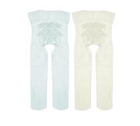 Country Kids Microfiber Ruffle Rhumba Tights, White/Ivory, 1-3Yrs, 2Prs