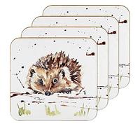 Country Life Cute Hedgehog Design Set Of 4 Coasters Watercolour Leonardo Coaster Set Hedgehog