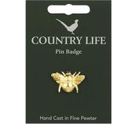 Country Life Gold Plated Pewter Bee Pin Badge