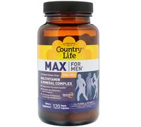 Country Life, Max for Men, Multivitamin & Mineral Complex, Iron-Free, 120 Vegan Capsules
