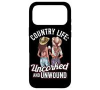 Country Life Uncorked Wine Lover Funny Wine Drinking Cowgirl Case for iPhone 17 Pro Max