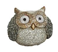 Country Living Animal Solar Powered Animal - Garden Ornament/Figure - Polystone Mosaic - Cat/Dog/Owl. (Owl)
