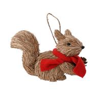 Country Living Autumn Harvest Natural Handmade Hanging Squirrel In A Scarf With A Pinecone in Brown Country Living Brown