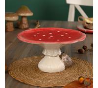Country Living Autumn Harvest Toadstool & Hedgehog Cake Stand Country Living Multicolor