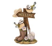 Country Living Blue Tits Welcome Sign Country Living Multicolor