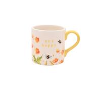 Country Living - Ceramic Glazed Mug - 'Bee Happy' - Countryside Inspired Gifting and Homeware - Cup for Kitchen, Dining, Home & Work - Tea & Coffee - 330ml