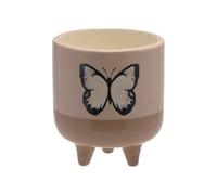 Country Living Citronella Candle In Footed Ceramic Vessel - Butterfly