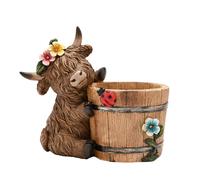 Country Living Highland Cow Planter in Brown Country Living Brown