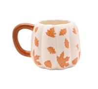 Country Living Pumpkin Mug - Orange Leaves