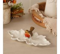 Country Living Robin Multi Leaf Small Plate in White Country Living White Small