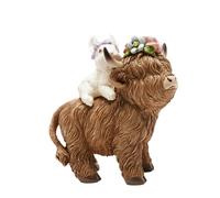 Country Living Spring Bunny Riding Highland Cow