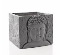 COUNTRY LIVING Square Buddha Cement Effect Planter