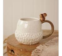 Country Living Squirrel Mug - Textured Ceramic Wildlife Mug with Squirrel on the